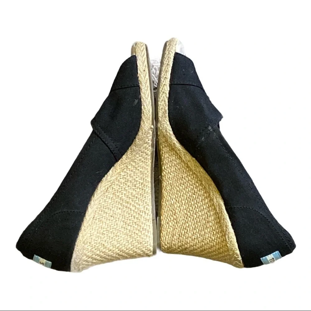 ❤️TOMS‎ Corbel Black Wedge ~ 9